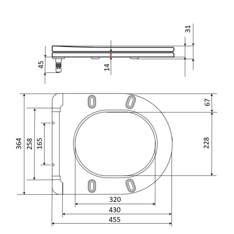 Сидіння для унітазу Qtap (Taurus 520) 455x365x38 мм, White, з мікроліфтом, Slim Duroplast, Quick Release QTSC179W49384 SD00055508