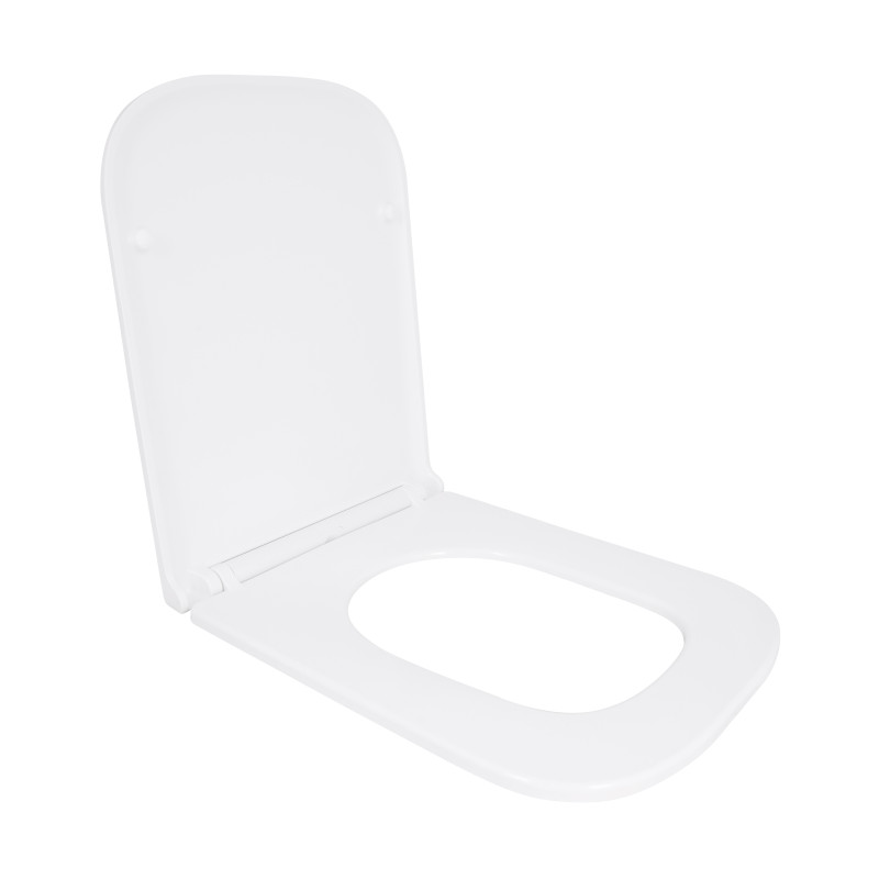 Сидіння для унітазу Qtap (Gemini 490) 428x344x37,5 мм, White, з мікроліфтом, Slim Duroplast, Quick Release QTSC179W49385 SD00055509