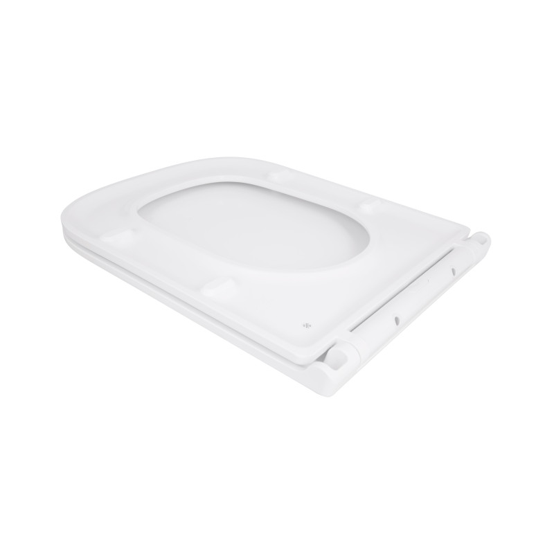 Сидіння для унітазу Qtap (Gemini 490) 428x344x37,5 мм, White, з мікроліфтом, Slim Duroplast, Quick Release QTSC179W49385 SD00055509