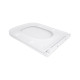 Сидіння для унітазу Qtap (Gemini 490) 428x344x37,5 мм, White, з мікроліфтом, Slim Duroplast, Quick Release QTSC179W49385 SD00055509