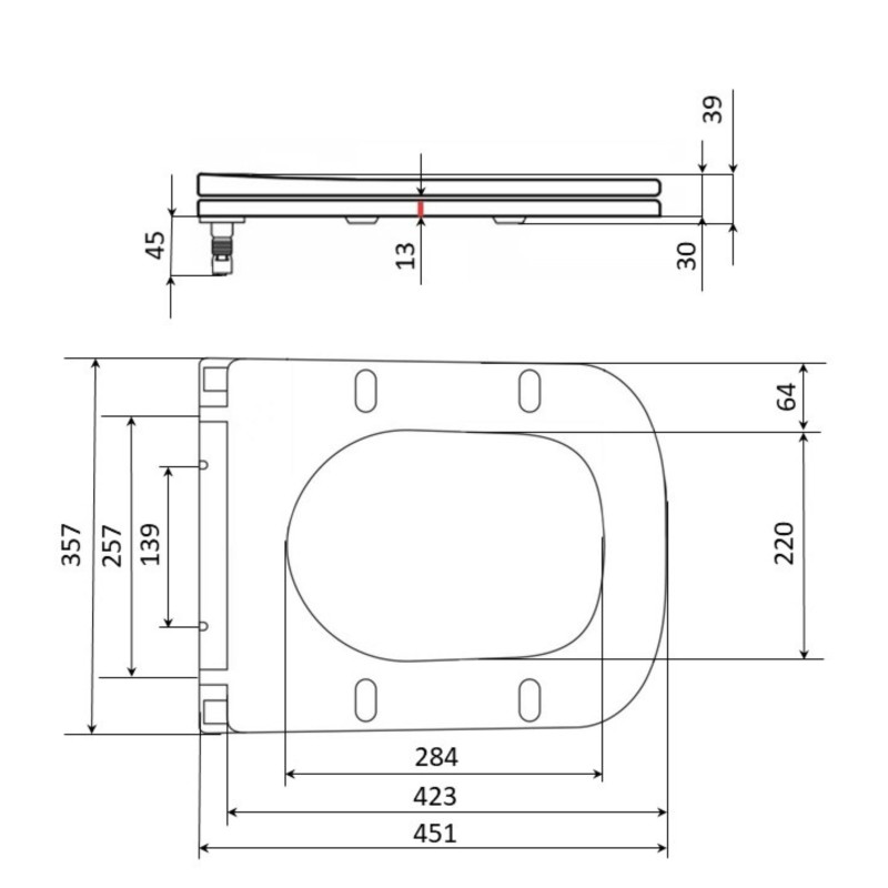 Сидіння для унітазу Qtap (Gemini 520) 448x357x38,5 мм, White, з мікроліфтом, Slim Duroplast, Quick Release QTSC179W49386 SD00055510