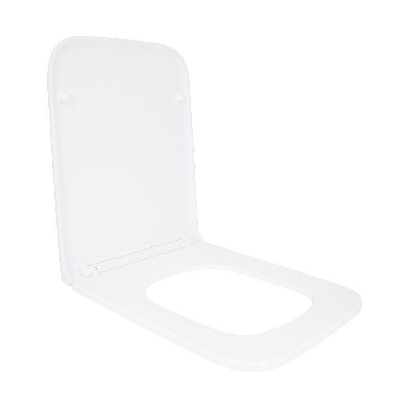 Сидіння для унітазу Qtap (Gemini 520) 448x357x38,5 мм, White, з мікроліфтом, Slim Duroplast, Quick Release QTSC179W49386 SD00055510
