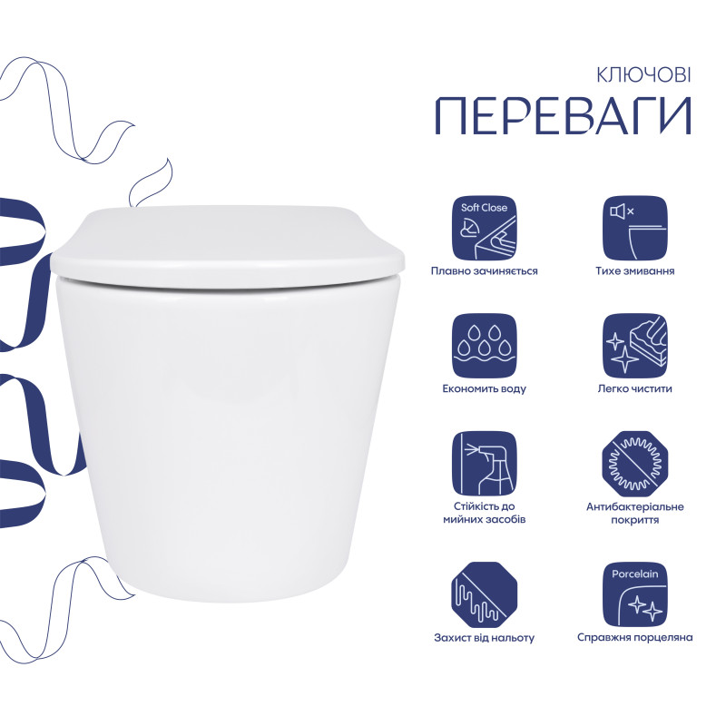 Унітаз підвісний Qtap Scorpio ML Ultra Quiet 520x365x365 мм, з сидінням Soft-close MagLock, White QTSCOML26W49624 SD00055748
