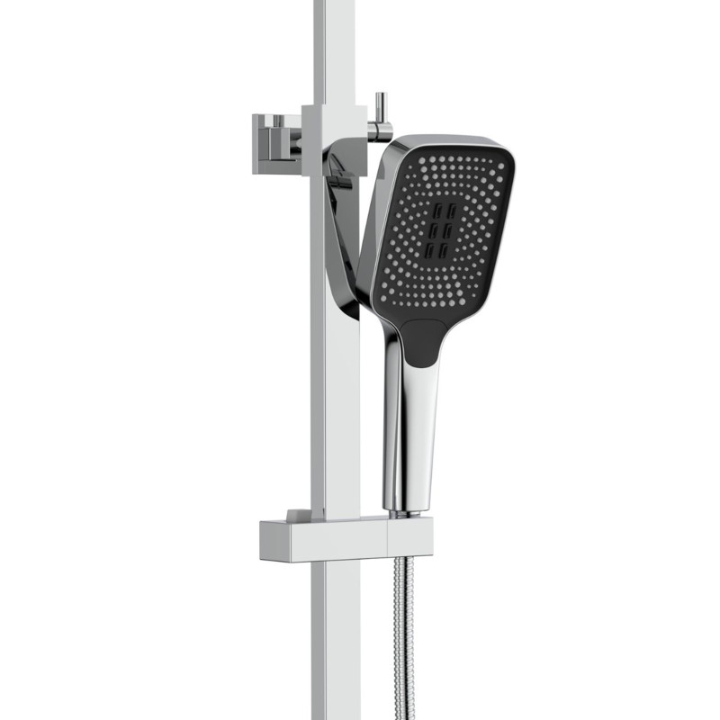 Qtap Душова система Sloup термостатична на два споживача, Chrome (QTSL57103KNC)