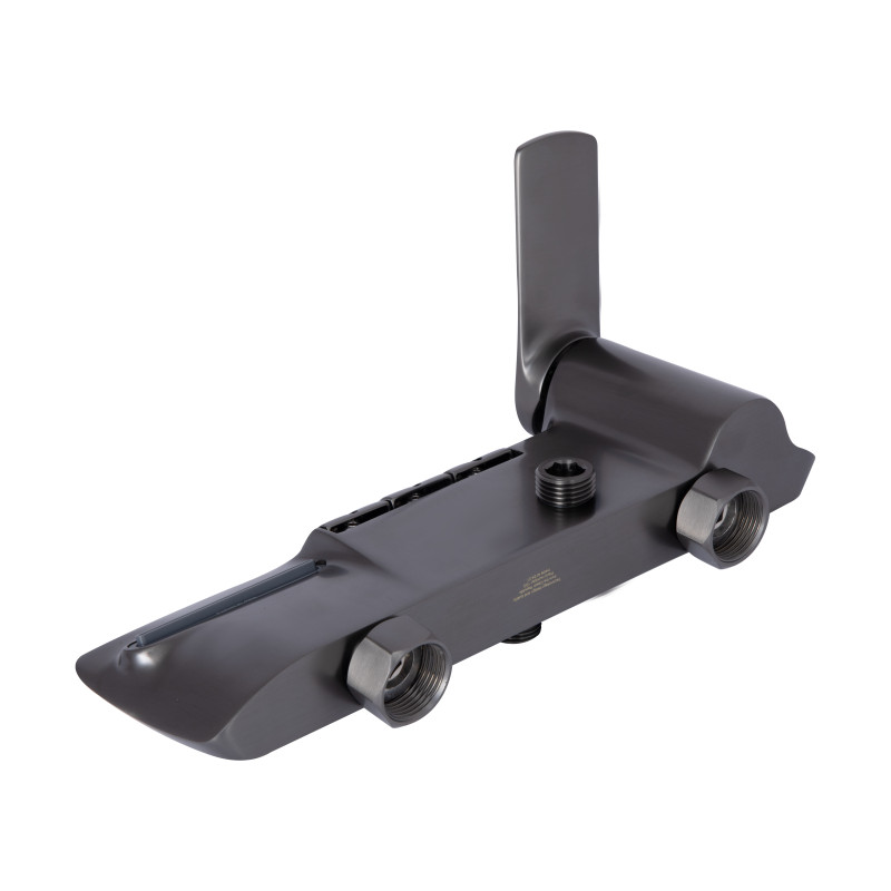 Qtap Душова система універсальна Slavonice на три споживача (з виливом) QTSLA111GMB45905 Gunmetal Black PVD