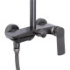 Qtap Душова система універсальна Slavonice на три споживача (з виливом) QTSLA111GMB45910 Gunmetal Black PVD