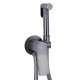 Qtap Набор для гігієнічного душу Slavonice округлий QTSLA262GMB45916 Gunmetal Black PVD
