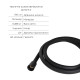Qtap Комплект Robin Black Matt: Змішувач QTROB4060102B + Тримач QT829910842854OB + Шланг QTHADPVCSQ160B + Лійка QTRUC125BLM45951