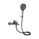 Змішувач для ванни Qtap Slavonice (з душовим гарнітуром) QTSLV259GMB48035 Gunmetal Black PVD SD00054159