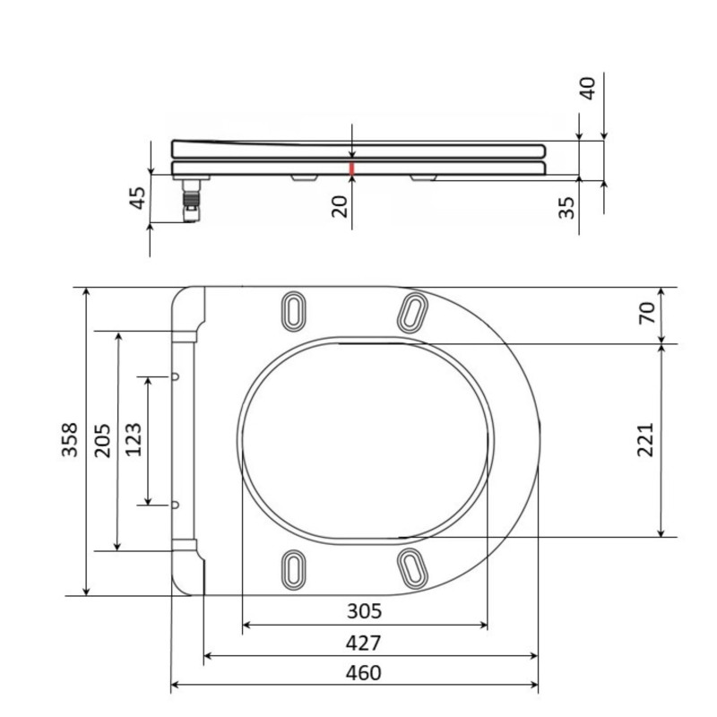 Сидіння для унітазу Qtap (Kolibri) 455×360×30 мм, White, з мікроліфтом Slim Duroplast, Quick Release QTST179W49488 SD00055612