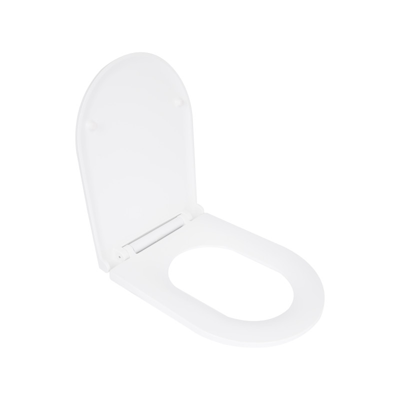 Сидіння для унітазу Qtap (Kolibri) 455×360×30 мм, White, з мікроліфтом Slim Duroplast, Quick Release QTST179W49488 SD00055612