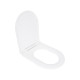 Сидіння для унітазу Qtap (Kolibri) 455×360×30 мм, White, з мікроліфтом Slim Duroplast, Quick Release QTST179W49488 SD00055612