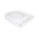 Сидіння для унітазу Qtap (Kolibri) 455×360×30 мм, White, з мікроліфтом Slim Duroplast, Quick Release QTST179W49488 SD00055612