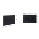 Клавіша змиву Qtap Standard 152x236x28 мм, Matt Black, лінійна QTSTD164BLM49473 SD00055597