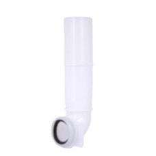 Кутова трубка змиву Qtap 82х74х262 мм White для інсталяції Standard QTSTD167W49807 SD00055931