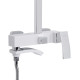 Qtap Душова система універсальна Swan Cascada на три споживача (з виливом) QTSWA111CRW45570 Chrome/White