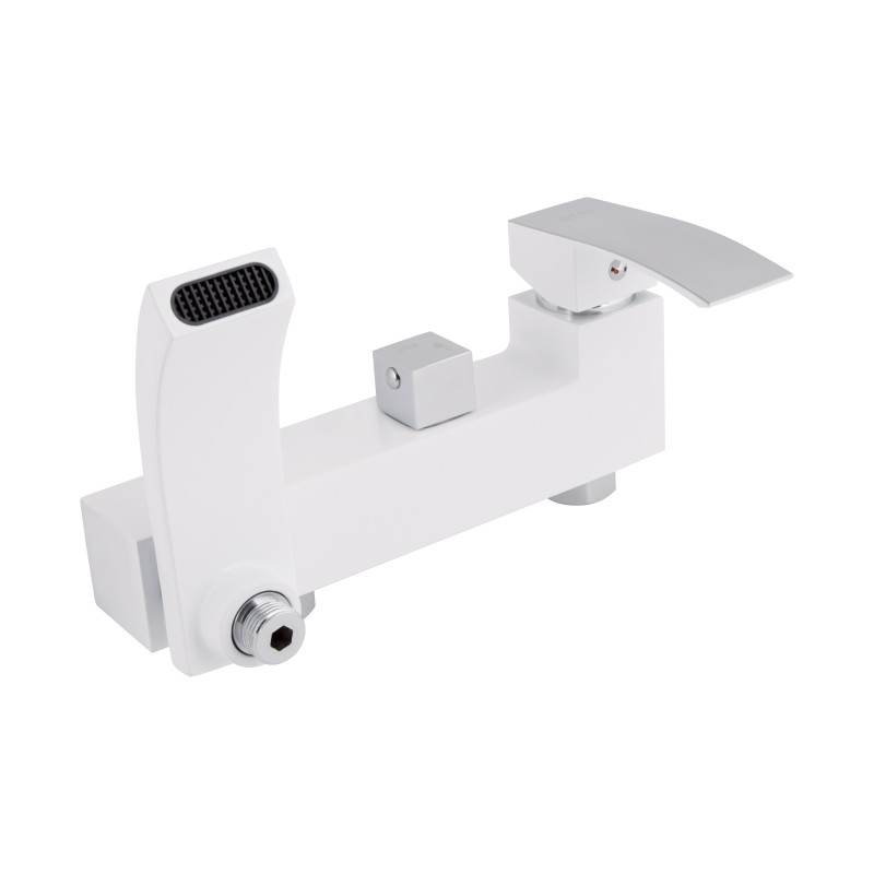 Qtap Душова система універсальна Swan Cascada на три споживача (з виливом) QTSWA111CRW45570 Chrome/White