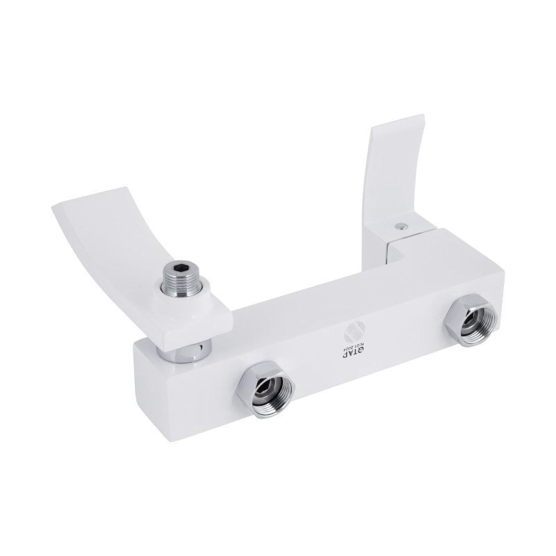 Qtap Змішувач для ванни Swan Cascada з поворотним виливом (з душовим гарнітуром) QTSWA260CRW45569 Chrome/White