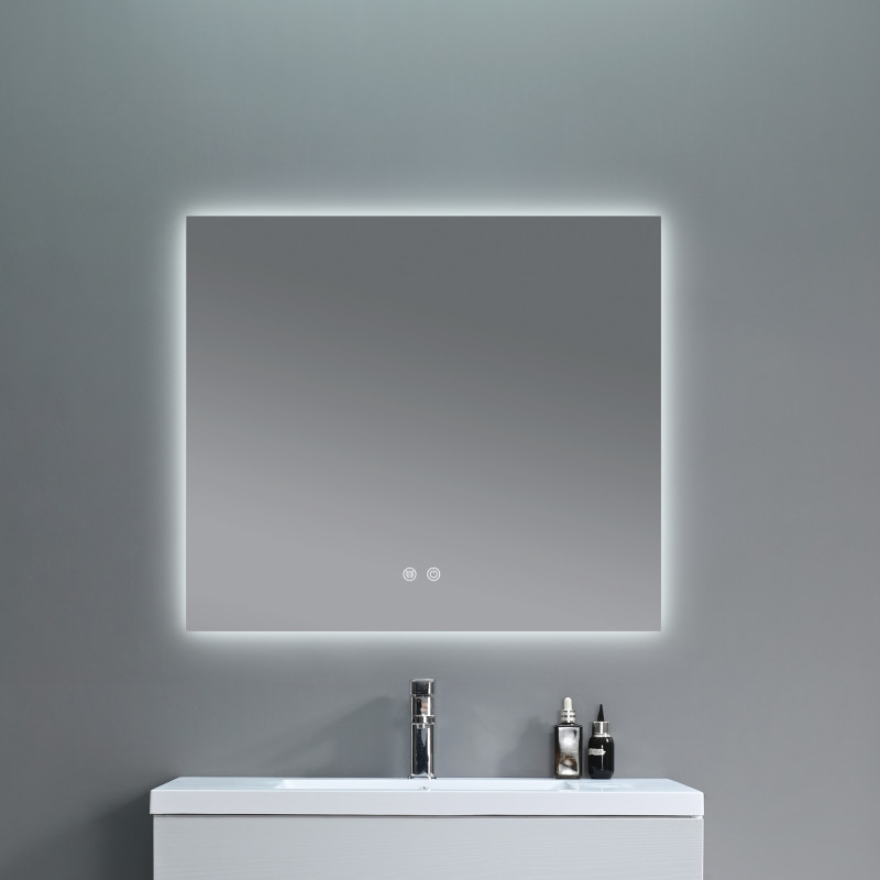 Дзеркало Qtap Taurus (TA1) 1000×800 мм з LED-підсвічуванням Touch, з антизапотіванням, з димером, рег. темп. кольору (3000-6500K) QTTAU100080048956 SD00055080