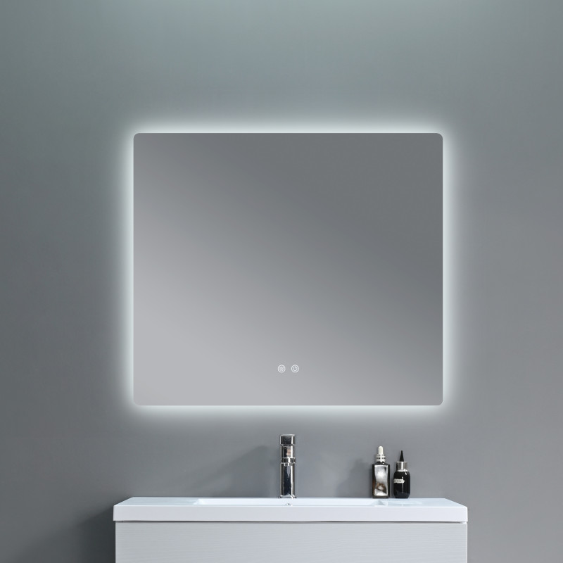 Дзеркало Qtap Taurus (TA2) 1000×800 мм з LED-підсвічуванням Touch, з антизапотіванням, з димером, рег. темп. кольору (3000-6500K) QTTAU100080048957 SD00055081