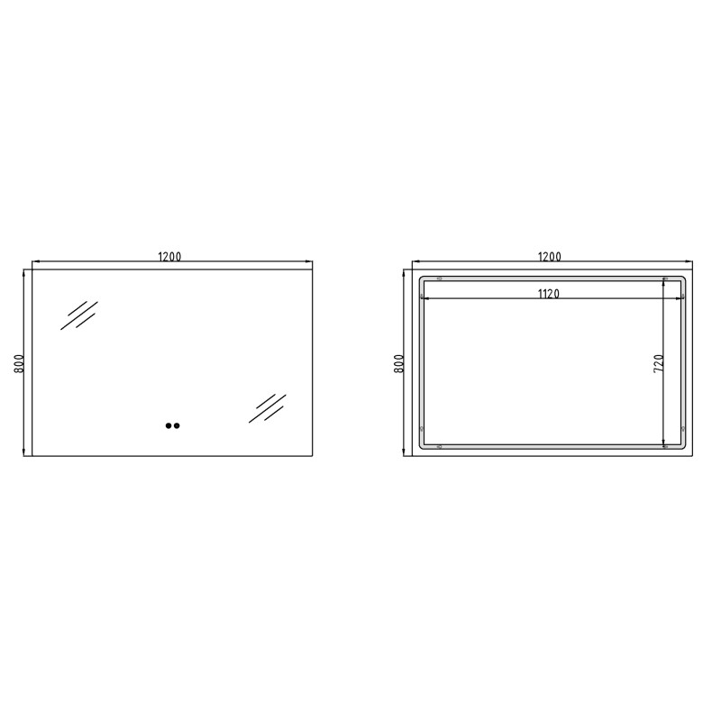 Дзеркало Qtap Taurus (TA1) 1200×800 мм з LED-підсвічуванням Touch, з антизапотіванням, з димером, рег. темп. кольору (3000-6500K) QTTAU120080048958 SD00055082