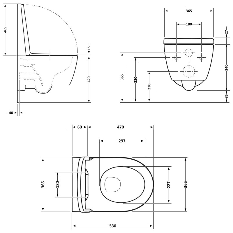 Унітаз підвісний Qtap Taurus Ultra Quiet 515×360×350 мм, White, з сидінням Slim Duroplast / Soft-close / Quick Release QTTAU26W49116 SD00055240