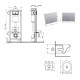 Готове рішення Qtap для ванної кімнати: підвісний унітаз Taurus Ultra Quiet 515×360×350 + комплект інсталяції Nest 4 в 1 (лінійна клавіша Satin) SD00055991