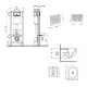 Готове рішення Qtap для ванної кімнати: підвісний унітаз Taurus Ultra Quiet 515×360×350 + комплект інсталяції Nest 4 в 1 (кругла клавіша Satin) SD00055992