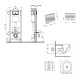 Готове рішення Qtap для ванної кімнати: підвісний унітаз Taurus Ultra Quiet 515×360×350 + комплект інсталяції Nest 4 в 1 (кругла клавіша Chrome) SD00055996
