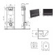 Готове рішення Qtap для ванної кімнати: підвісний унітаз Taurus Ultra Quiet 515×360×350 + комплект інсталяції Nest 4 в 1 (лінійна клавіша Matt Black) SD00055997