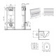 Готове рішення Qtap для ванної кімнати: підвісний унітаз Taurus Ultra Quiet 515×360×350 + комплект інсталяції Nest 4 в 1 (лінійна клавіша Chrome) SD00055999