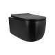 Унітаз підвісний Qtap Taurus Ultra Quiet 515×360×350 мм, Matt Black, з сидінням Slim Duroplast / Soft-close / Quick Release QTTAU28BLM50504 SD00056628