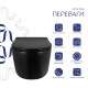 Унітаз підвісний Qtap Taurus Ultra Quiet 515×360×350 мм, Matt Black, з сидінням Slim Duroplast / Soft-close / Quick Release QTTAU28BLM50504 SD00056628