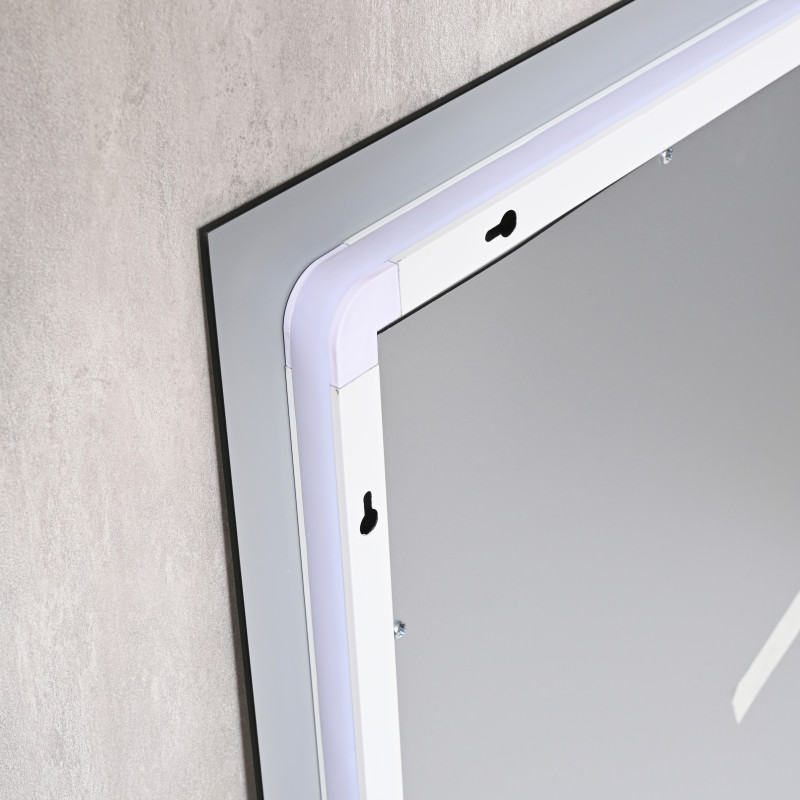 Дзеркало Qtap Taurus (TA1) 800×700 мм з LED-підсвічуванням Touch, з антизапотіванням, з димером, рег. темп. кольору (3000-6500K) QTTAU80070048954 SD00055078