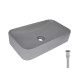 Раковина накладна Qtap Tern 610x350x135 мм, Stone grey, прямокутна, з донним клапаном QTTER188SG49789 SD00055913