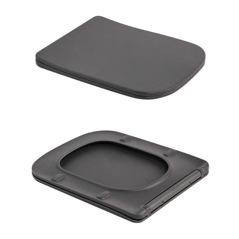 Унітаз підвісний Qtap Tern Ultra Quiet 520×345×325 мм, Anthracite, з сидінням Slim Duroplast / Soft-close / Quick Release QTTER26AN48999 SD00055123