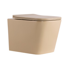 Унітаз підвісний Qtap Tern Ultra Quiet 520×345×325 мм, Beige, з сидінням Slim Duroplast / Soft-close / Quick Release QTTER26SB49001 SD00055125