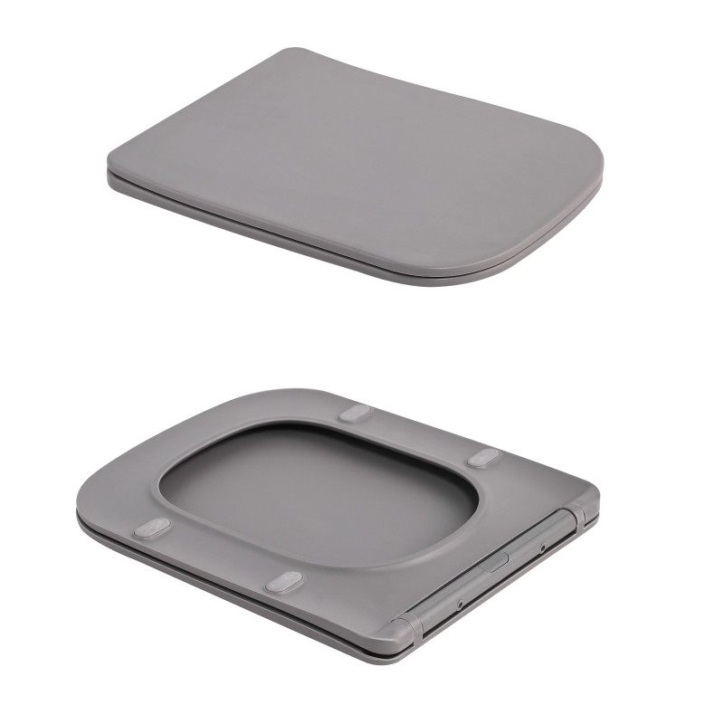 Унітаз підвісний Qtap Tern Ultra Quiet 520×345×325 мм, Stone grey, з сидінням Slim Duroplast / Soft-close / Quick Release QTTER26SG49000 SD00055124