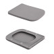 Унітаз підвісний Qtap Tern Ultra Quiet 520×345×325 мм, Stone grey, з сидінням Slim Duroplast / Soft-close / Quick Release QTTER26SG49000 SD00055124