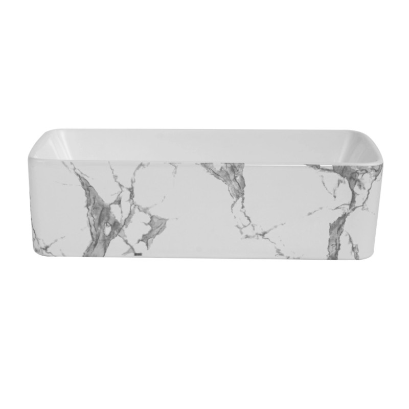 Комплект Qtap Tern Marble 3 в 1: підвісний унітаз Ultra Quiet + біде підвісне + раковина накладна QTTERMR49164 SD00055288