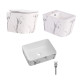 Комплект Qtap Tern Marble 3 в 1: підвісний унітаз Ultra Quiet + біде підвісне + раковина накладна QTTERMR49164 SD00055288