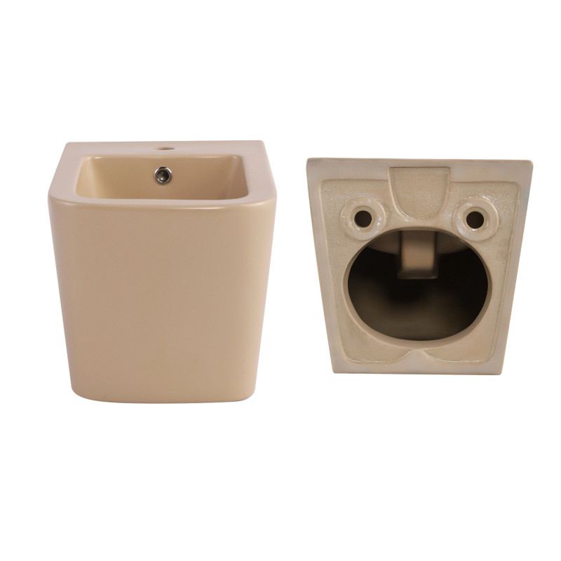 Комплект Qtap Tern Beige 3 в 1: підвісний унітаз Ultra Quiet + біде підвісне + раковина накладна QTTERSB49163 SD00055287
