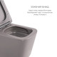 Комплект Qtap Tern Stone grey 3 в 1: підвісний унітаз Ultra Quiet + біде підвісне + раковина накладна QTTERSG49162 SD00055286