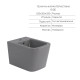 Комплект Qtap Tern Stone grey 3 в 1: підвісний унітаз Ultra Quiet + біде підвісне + раковина накладна QTTERSG49162 SD00055286