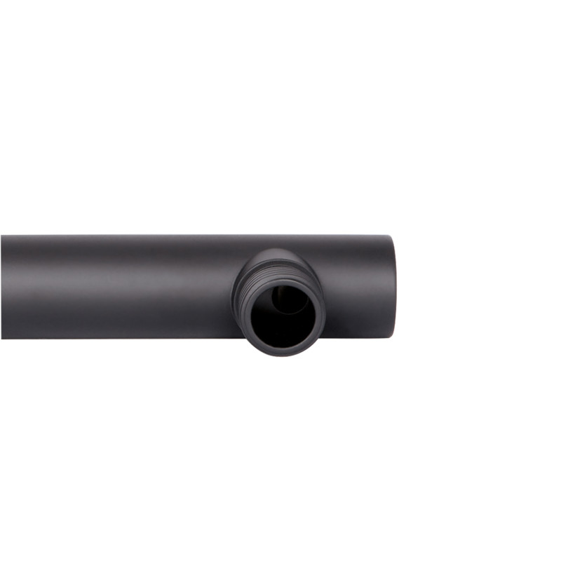 Qtap Кронштейн для верхнього душу Trubice 400 мм округлий QTTRU120BLM45927 Black Matt