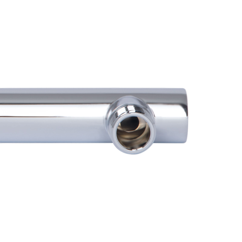 Qtap Кронштейн для верхнього душу Trubice 400 мм округлий QTTRU120CRM45926 Chrome