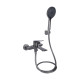 Qtap Змішувач для ванни Vlasta New (з душовим гарнітуром) QTVLA259GMB45643 Gunmetal Black PVD