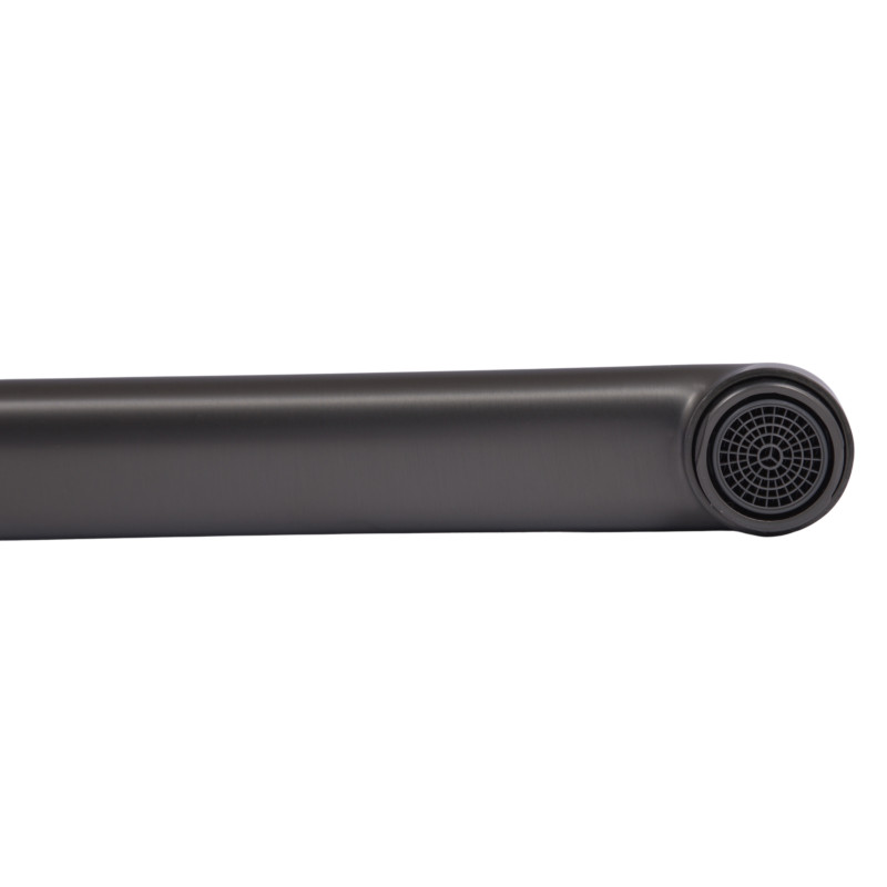 Вилив Qtap (345х31,5х27,5) для змішувача для ванни Vlasta New Gunmetal Black PVD QTVLA345315275GMB49666 SD00055790