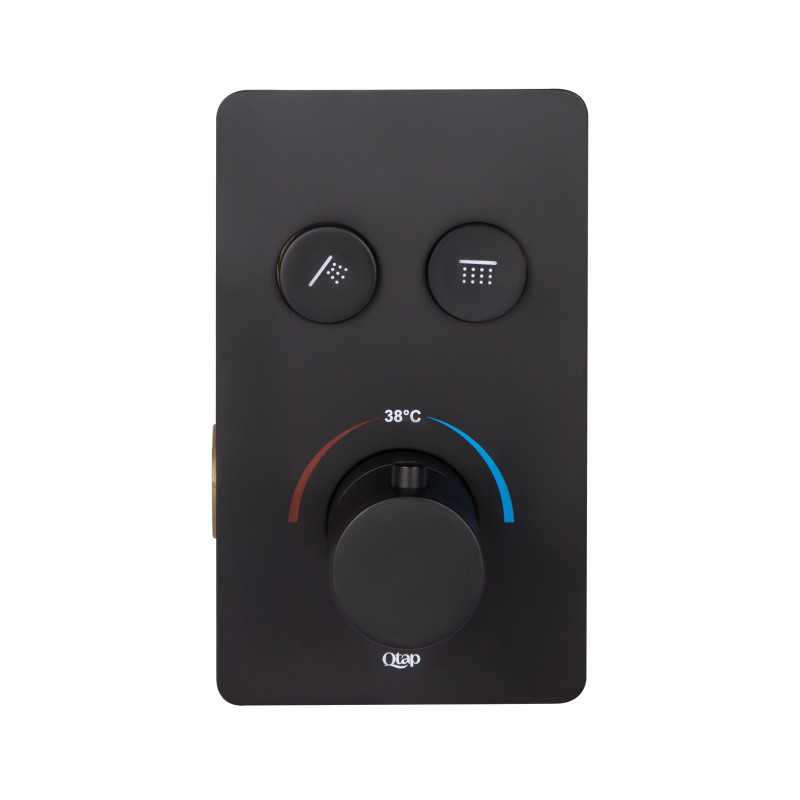 Qtap Змішувач для душу Votice з термостатом (QTVOT6442T105NKB)