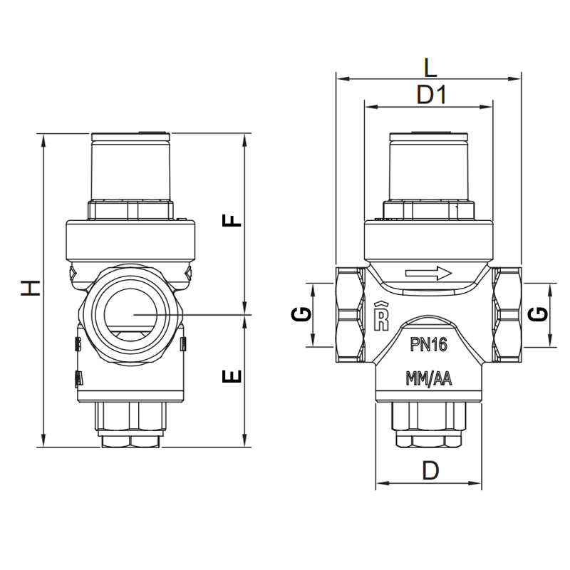 Редуктор тиску Roho R1201-075 - 3/4
